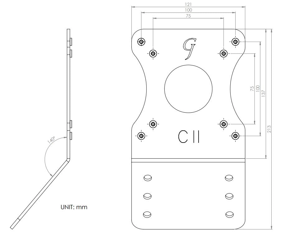 Monitor Arm/Mount VESA Bracket Adapter - Compatible with Samsung Curved 27" 32" T55 S39C Series
