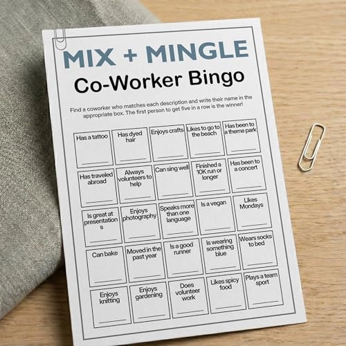 Office Bingo Cards - Adult 25