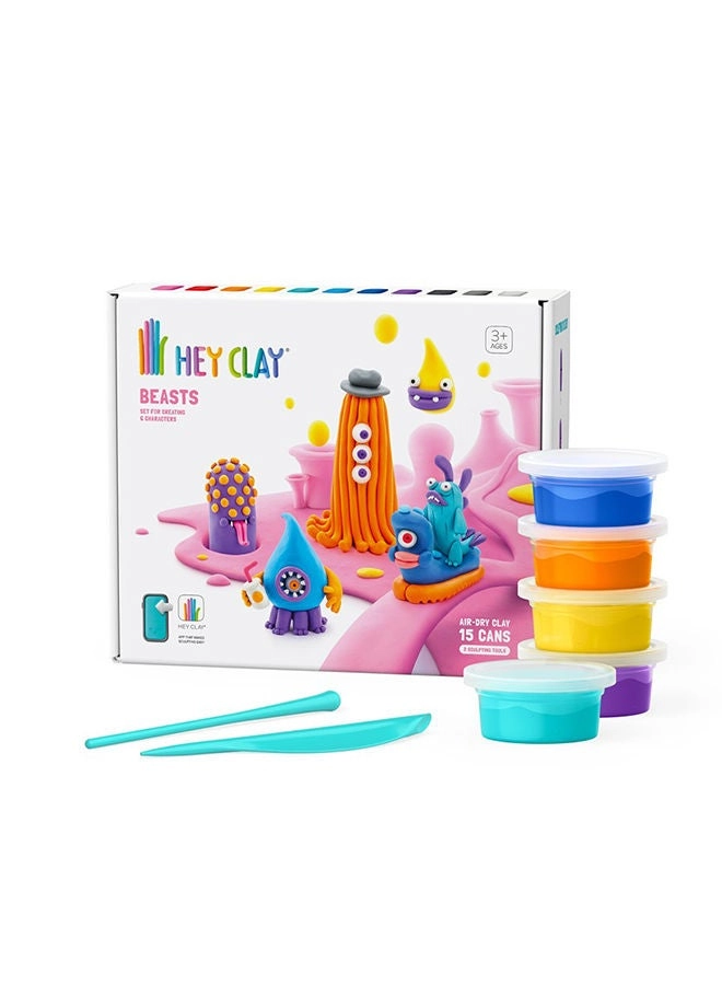 HEY CLAY Beasts - Air Dry Clay 15pcs.