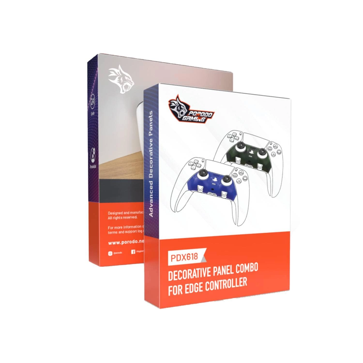Decorative Panel for PS5 Edge Controller - 2-in-1 Durable Plastic