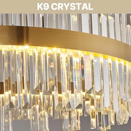 LED Crystal Chandelier - 3-Color Dimmable