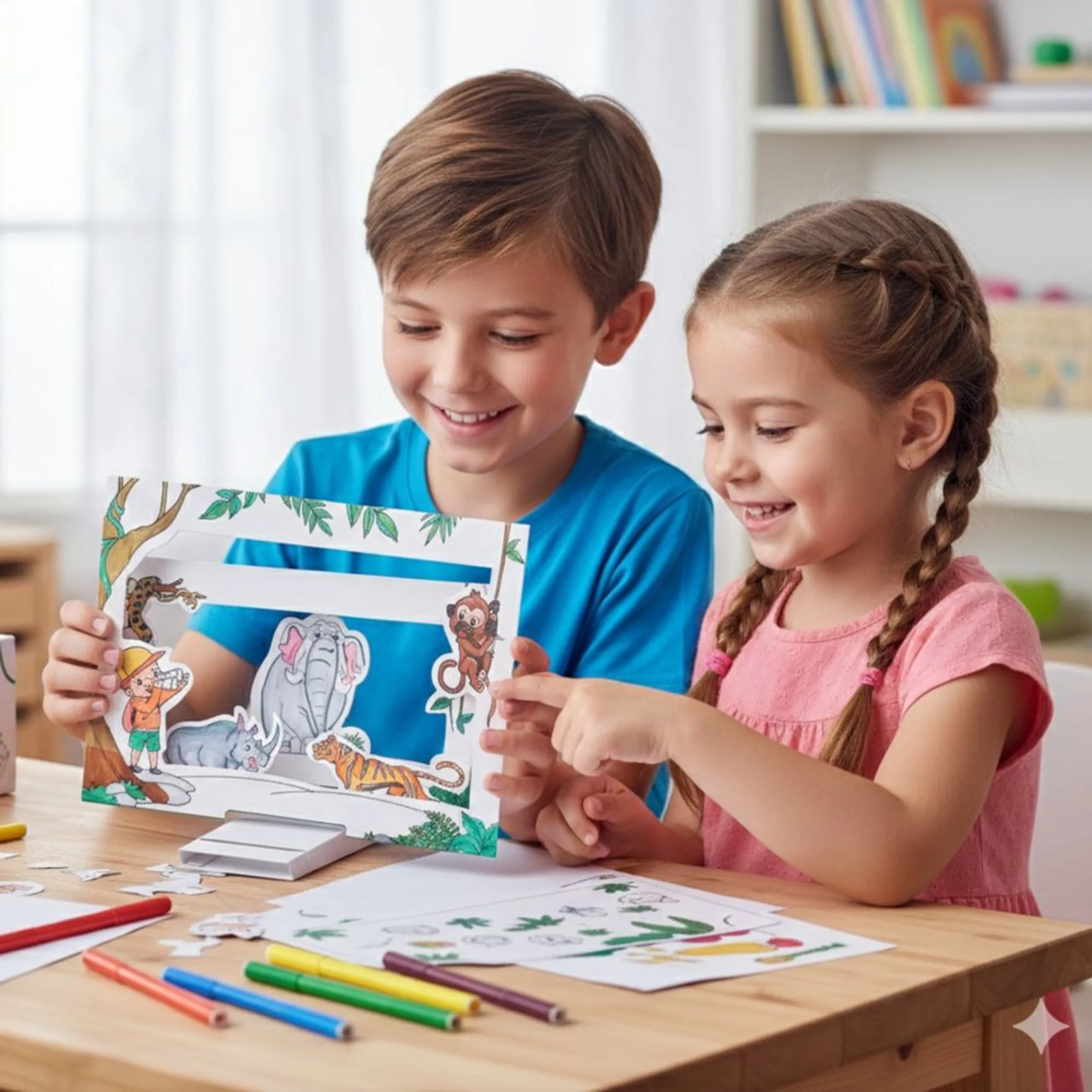 3D World Jungle Adventure Art & Craft Kit - 3+ years