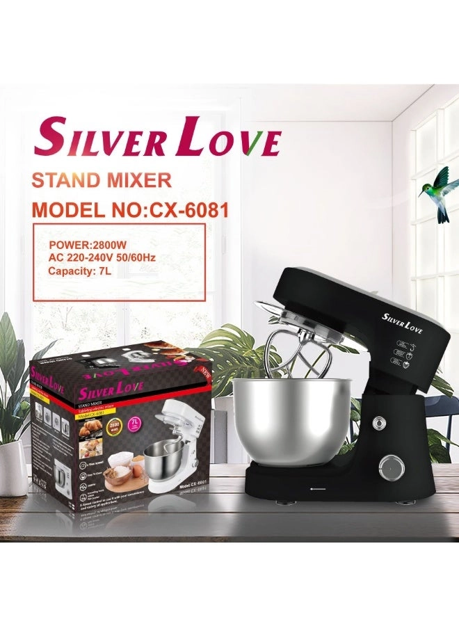 SILVER LOVE CX-6081 Stand Mixer - 7 L 2800 W