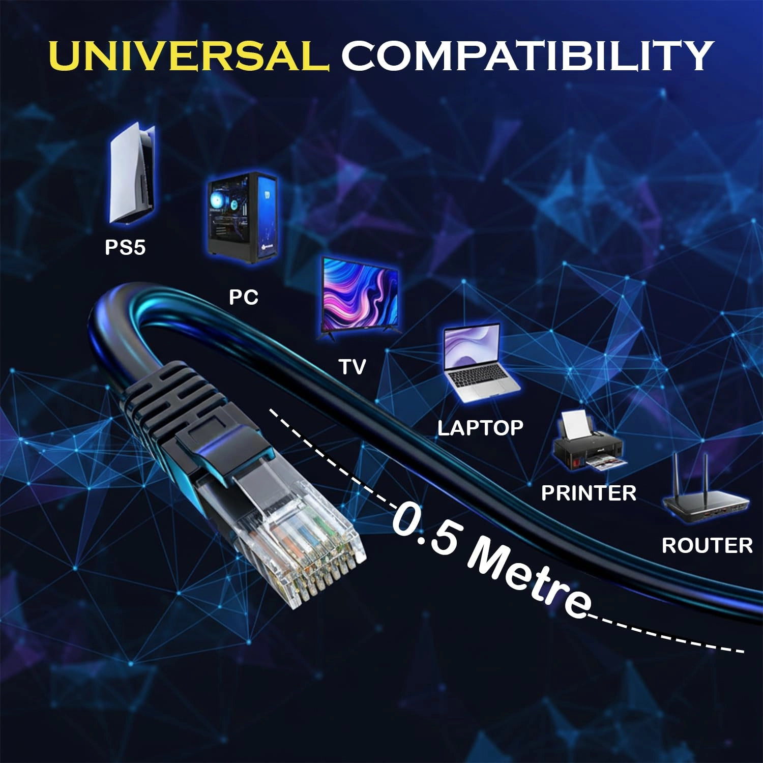 LAN CABLE - 0.5 METER