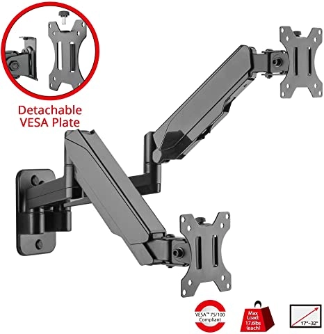 Dual Display Articualating Mount - 2 13″-32″ 75×75,100×100