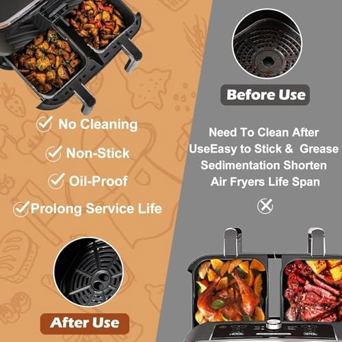 Silicone Air Fryer Liner - 2 Pack