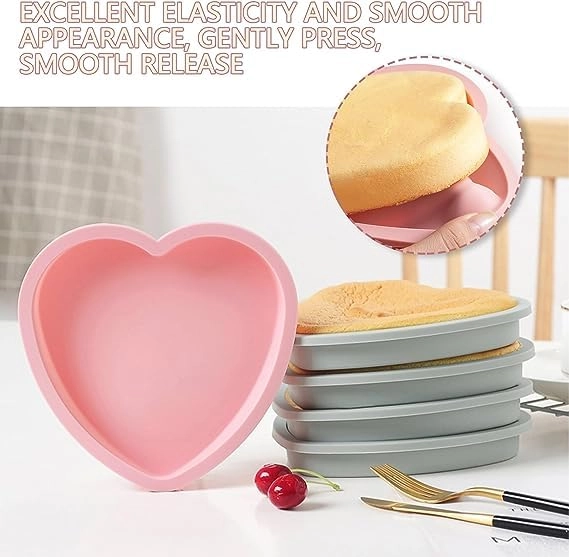 Love Shape Silicone Air Fryer Egg Mold - Silicone 2 pcs