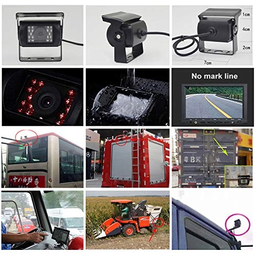 4Pin Rearview Camera - Night Vision 628x586pixles + 7" TFT LCD Monitor - 800x480