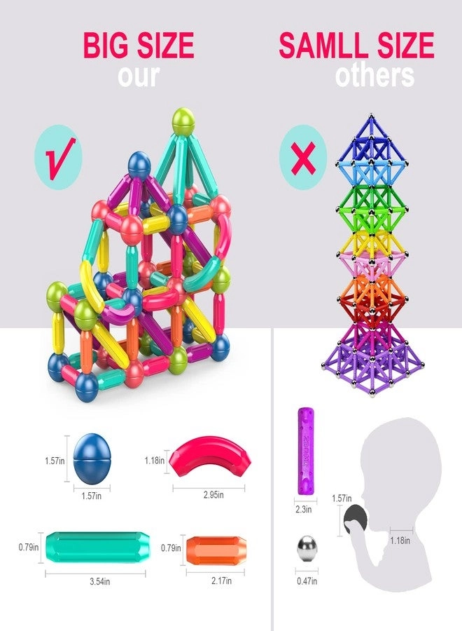 Magnetic Balls and Rods Set - 64 pieces