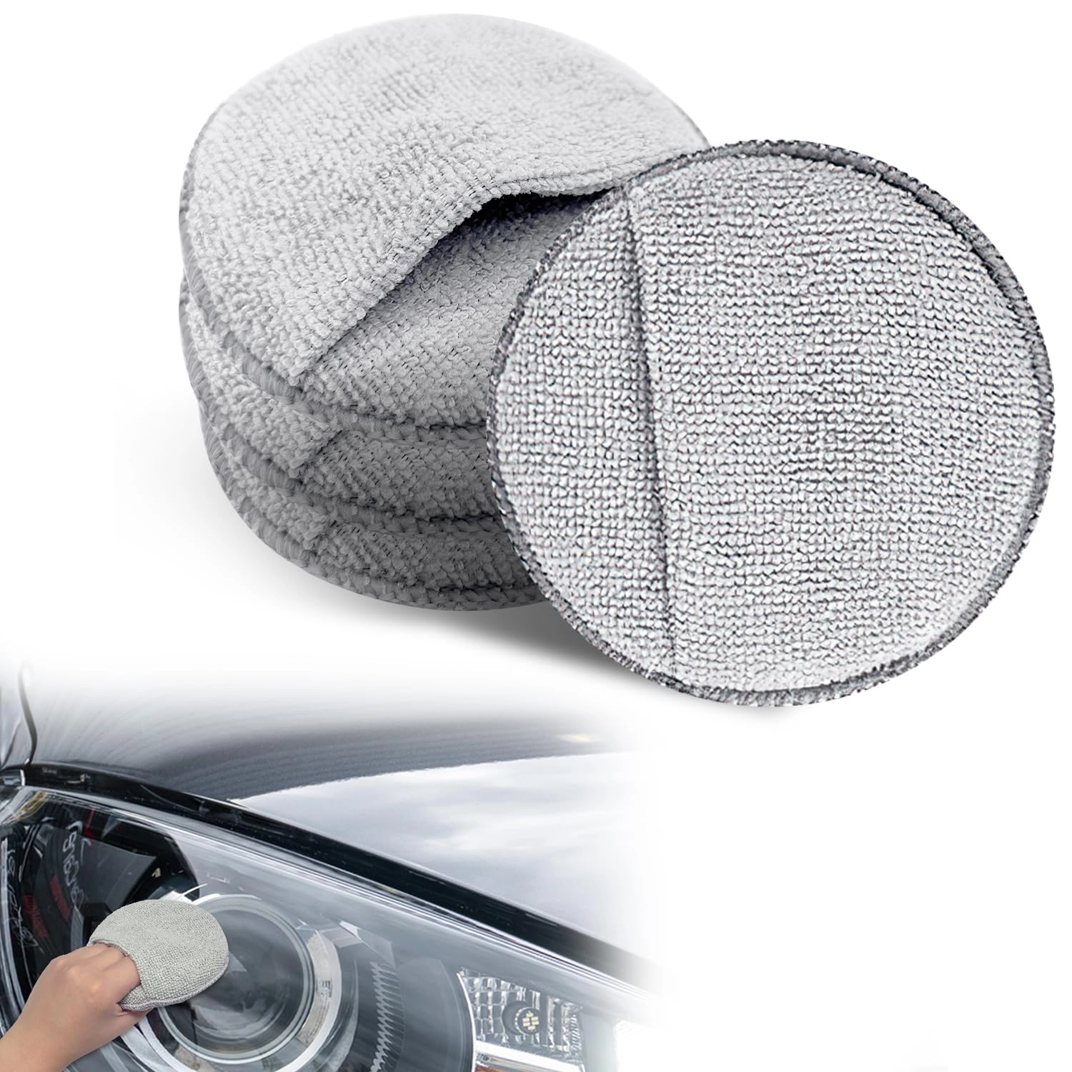 Microfiber Car Wax Applicator Pads