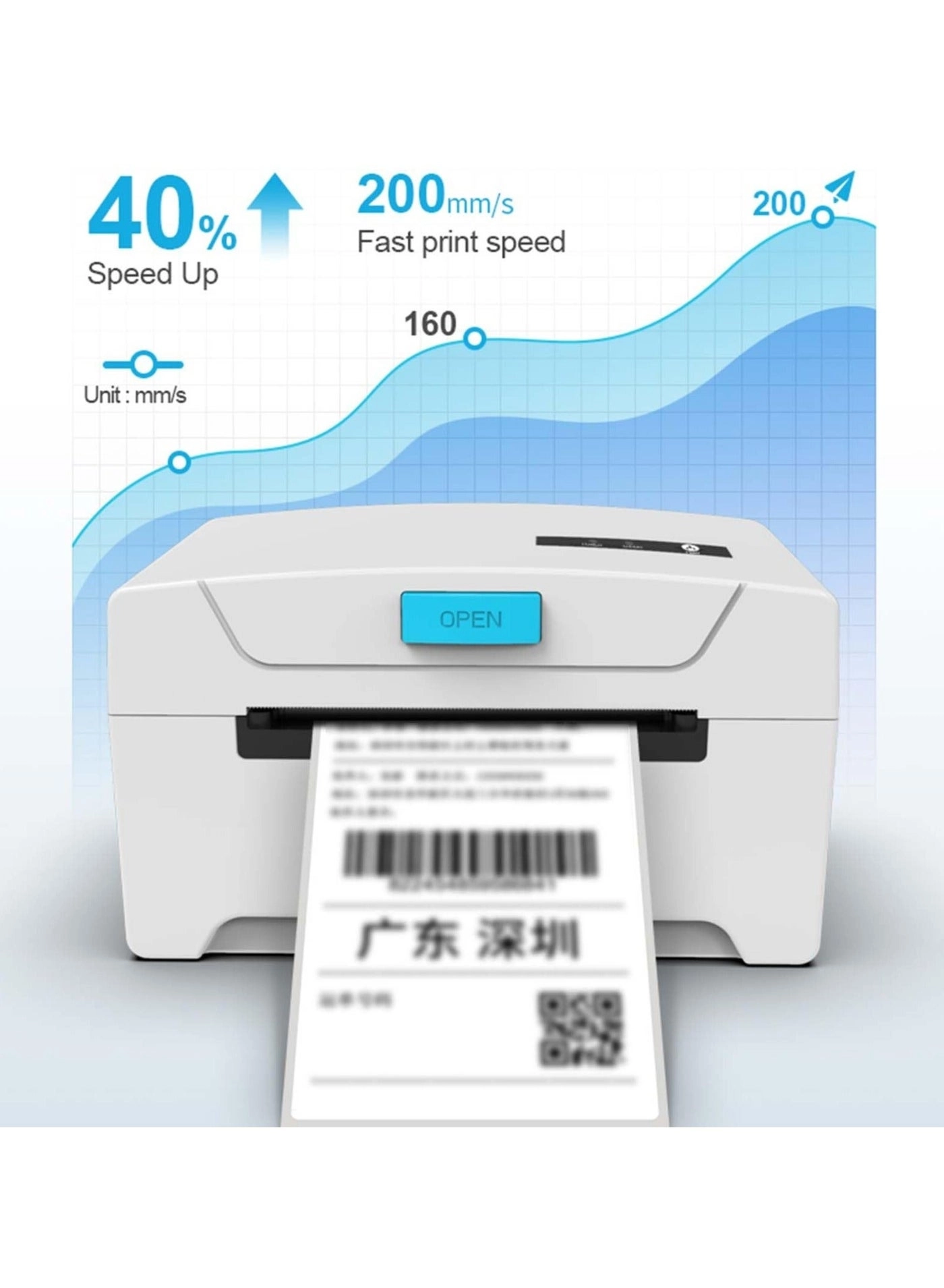 Thermal Label Printer - Direct thermal printing 80mm
