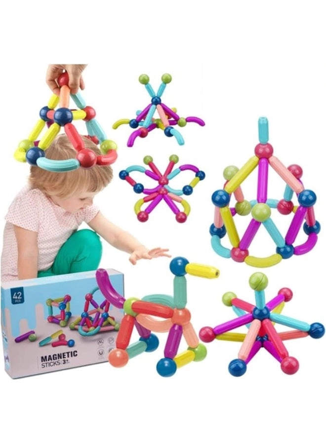 Puzzle magnetic building block - 42 pcs