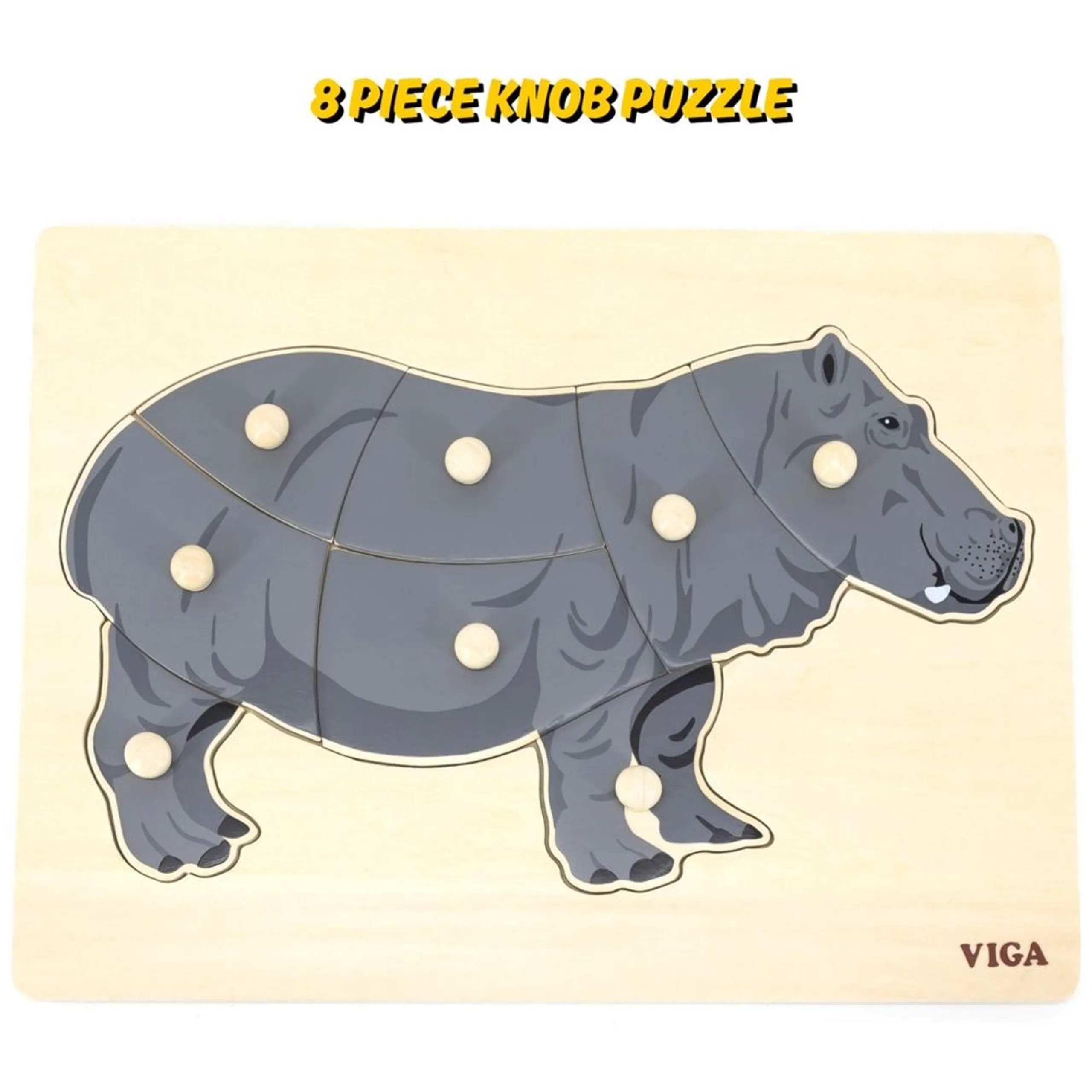Shape Block Puzzle - Hippo - 3 +