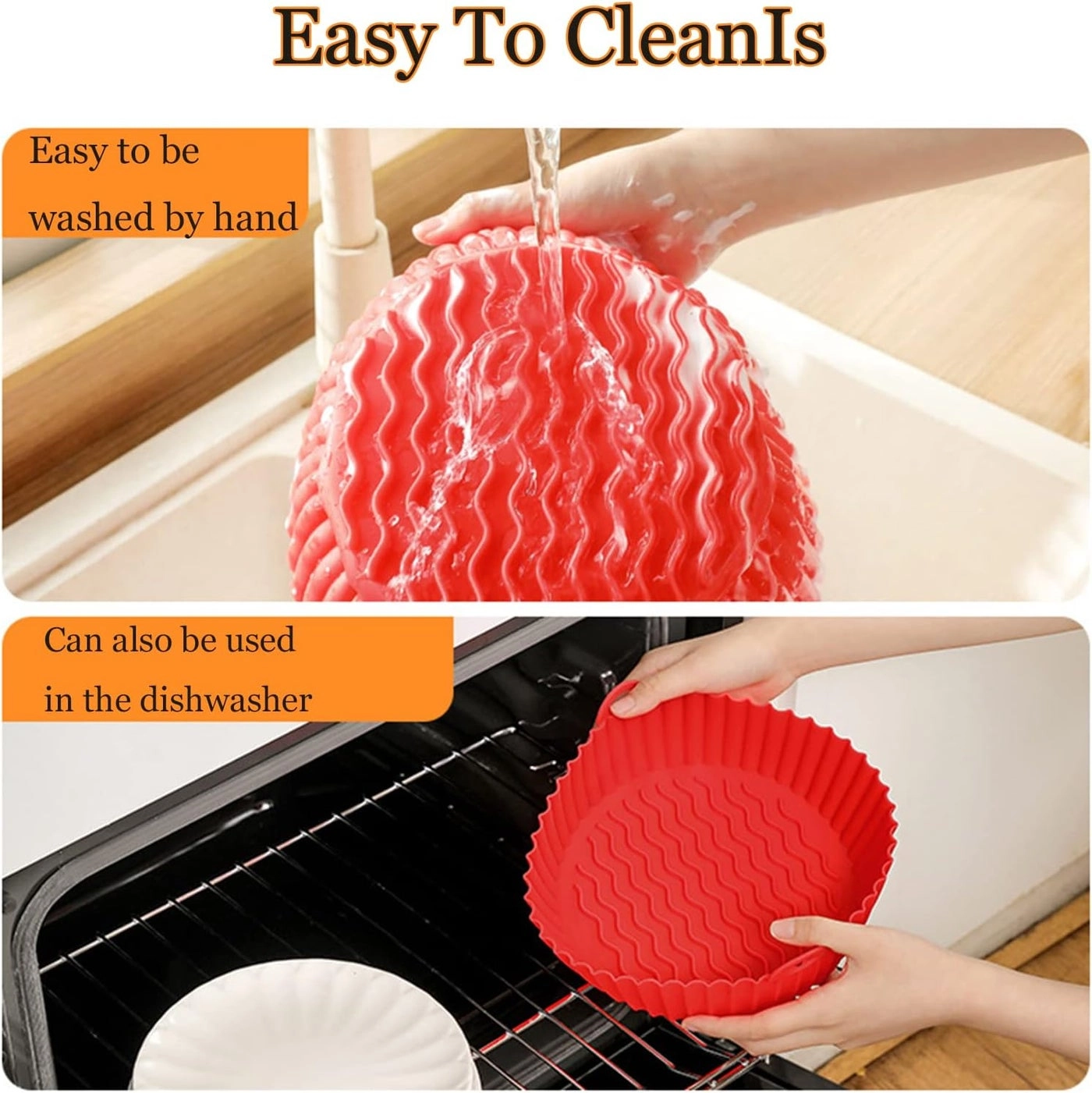 Air Fryer Silicone Baking Tray - Silicone 2PCS