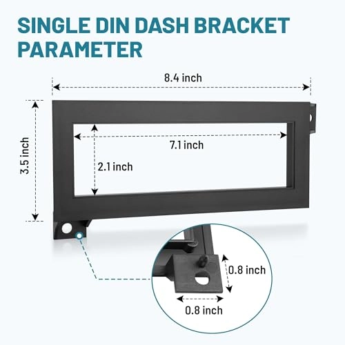 Single Din Radio Installation Dash Kit - for 1974-2003 Chrysler/Dodge/Jeep Aftermarket Radio