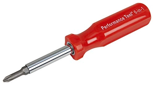 Performance Tool W975 Multi-Bit Screwdriver 6in1 Quick Change Hex Torque Handle