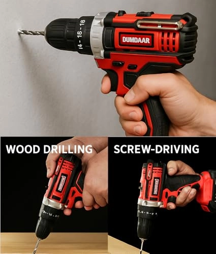 Dumdaar Cordless Impact Drill Driver - 20V 1500RPM Kit