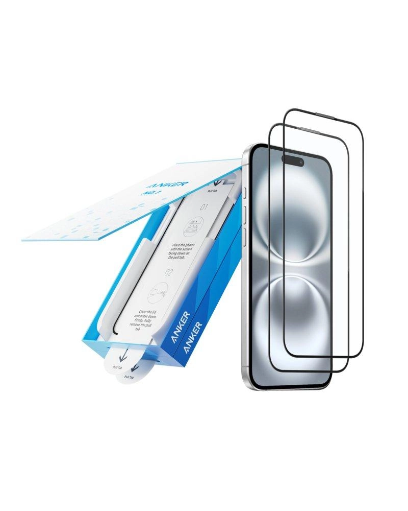 Anker iPower Pro - Plastic MagSafe + Tempered Glass - Anti-scratch Anti-smudge + 30W Charger - USB-C PowerIQ 3.0 for iPhone 16 Pro