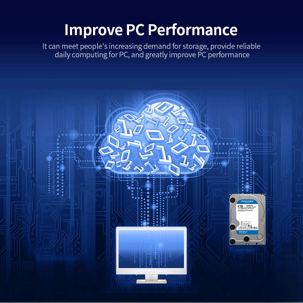 Blue 3.5" 7200rpm 64MB SATA 6Gb/s (WD40EZRZ) - 4TB