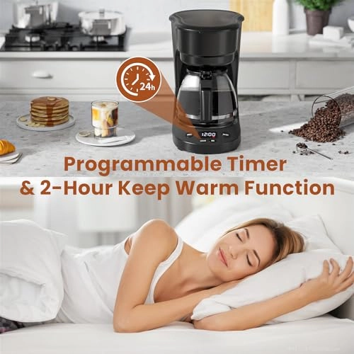Drip Coffee Maker - 5 Cup Programmable Timer