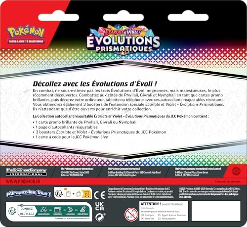 Phyllali Promo Card - 1 Glossy French + Prismatic Evolutions Booster - 3pcs