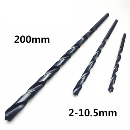 Long twist drill bits - 1 piece 2 mm to 10.5 mm