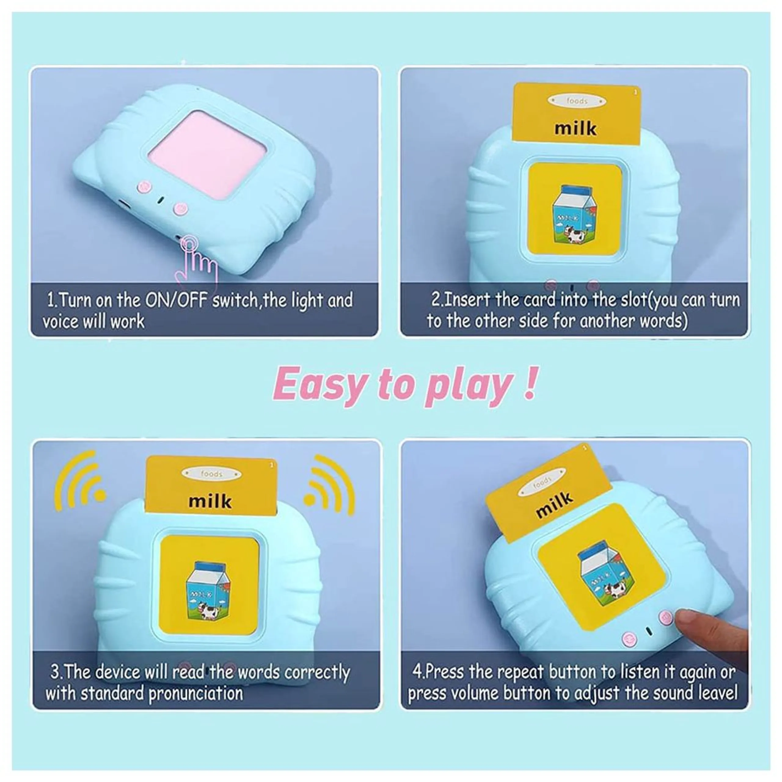 Talking Flash Cards - Suitable for 2 years and above