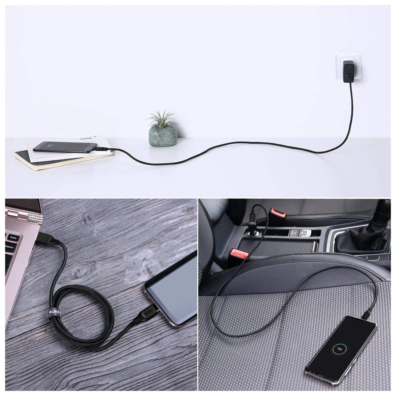 Fast Charge Cable 60W USB-A to USB-C 1m (3-Pack)