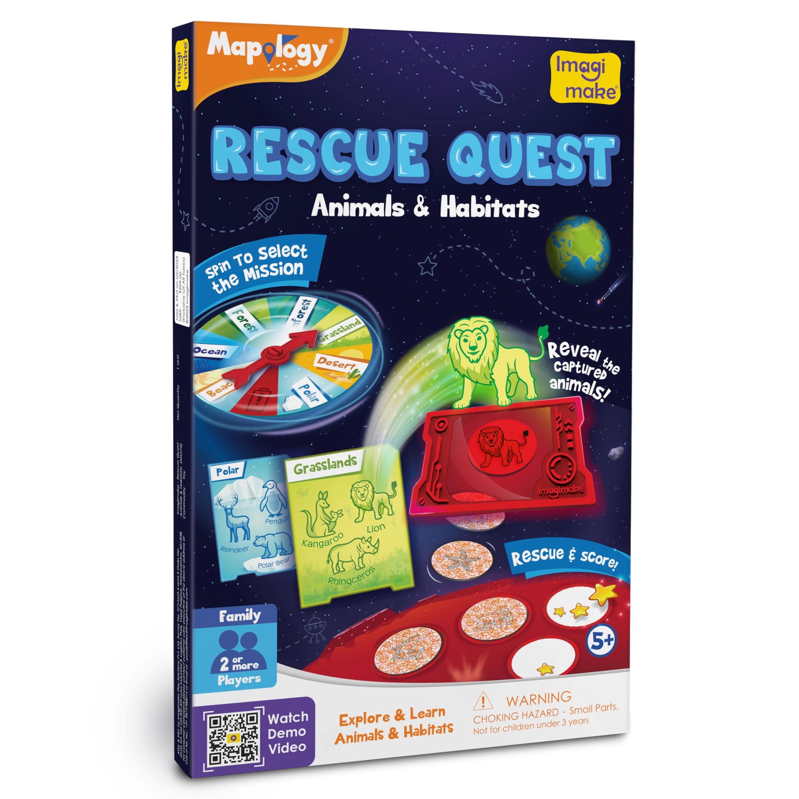 Imagimake Rescue Quest Animals & Habitats - 5 years+ 40 pieces