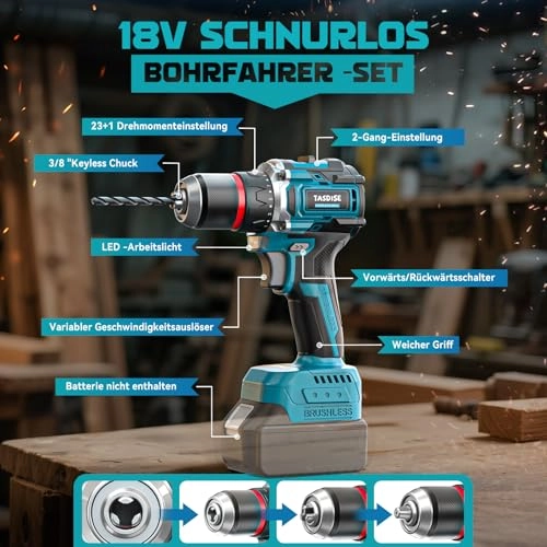 Cordless Drill - 18V 50Nm 2-speed