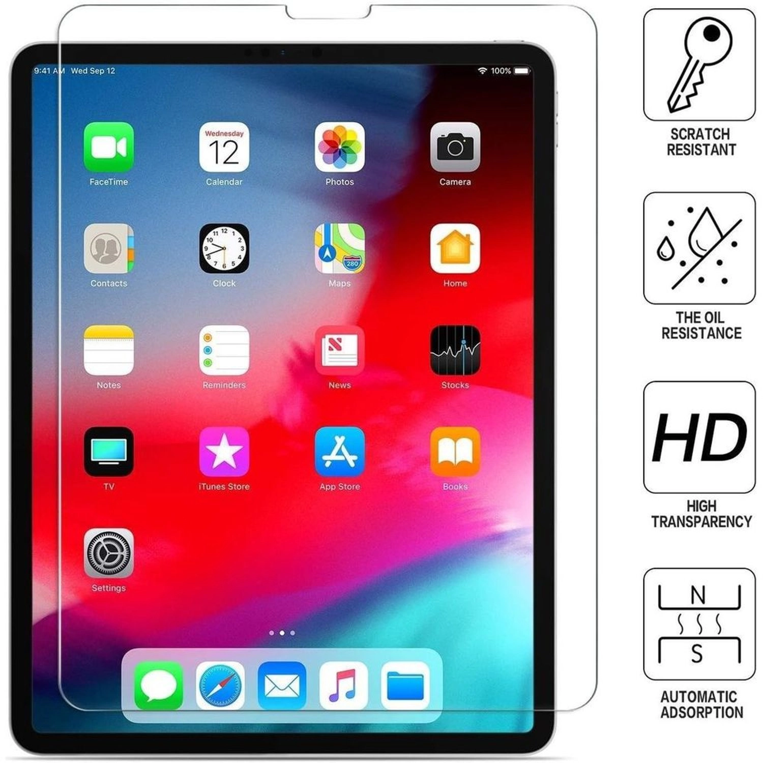 Full Coverage Tempered Glass for iPad 12.9