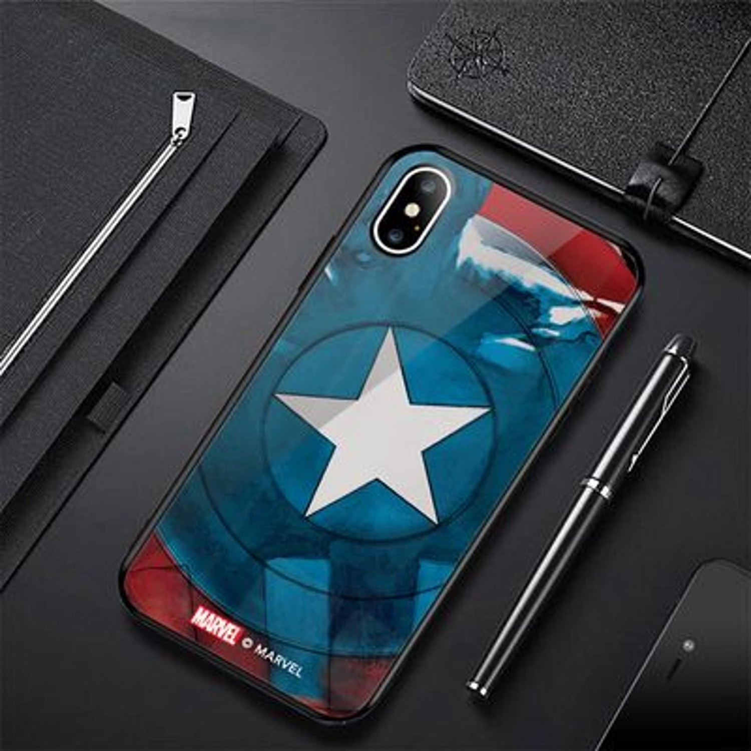Watercolour Cap'S Sheild Back Case for iPhone Xs Max