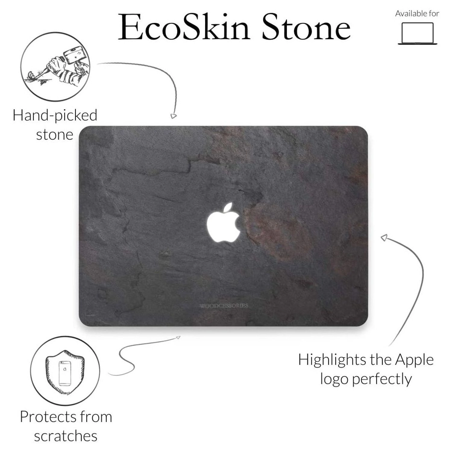 EcoSkin Stone Case for MacBook Pro 13-Inch (2016-2019) and MacBook Air 13-Inch (2018-2020)