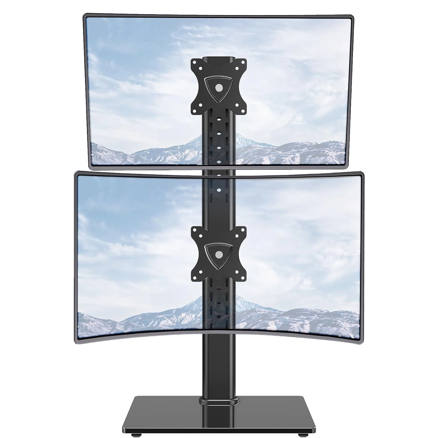 Vertical Dual Monitor Stand - 32 inches 100 x 100mm, 75 x 75mm