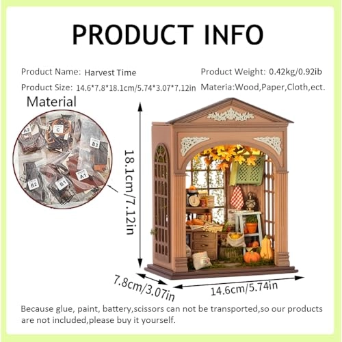 Miniature Wooden Dollhouse Furniture Kit - Creative Room 1:24
