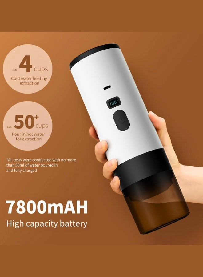 Portable Self-Heating Coffee Maker - Wireless Fast Brewing LCD Display 50 Cups Capacity
