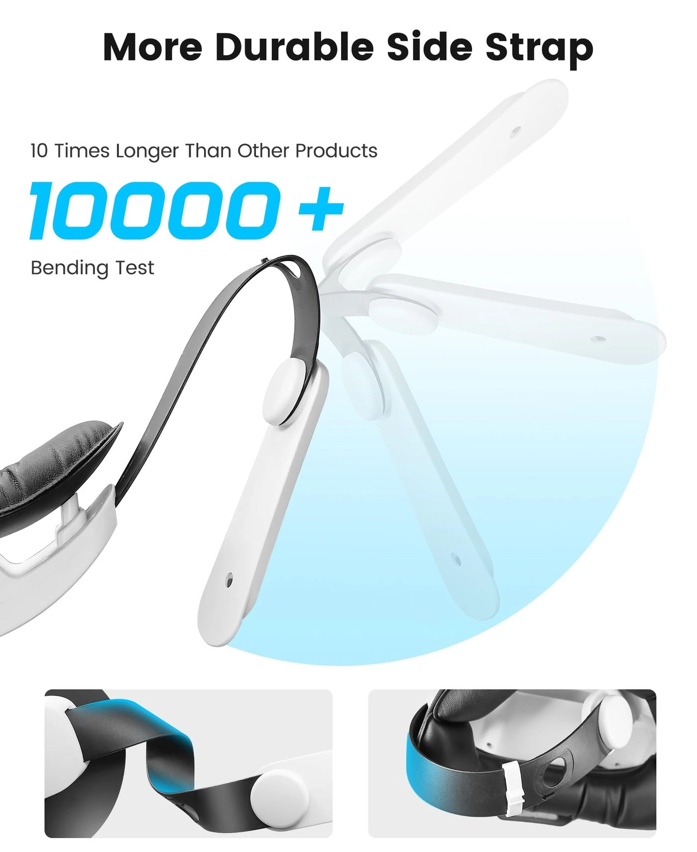 Head Strap - Double Knobs Adjustable Two Large Support Pads