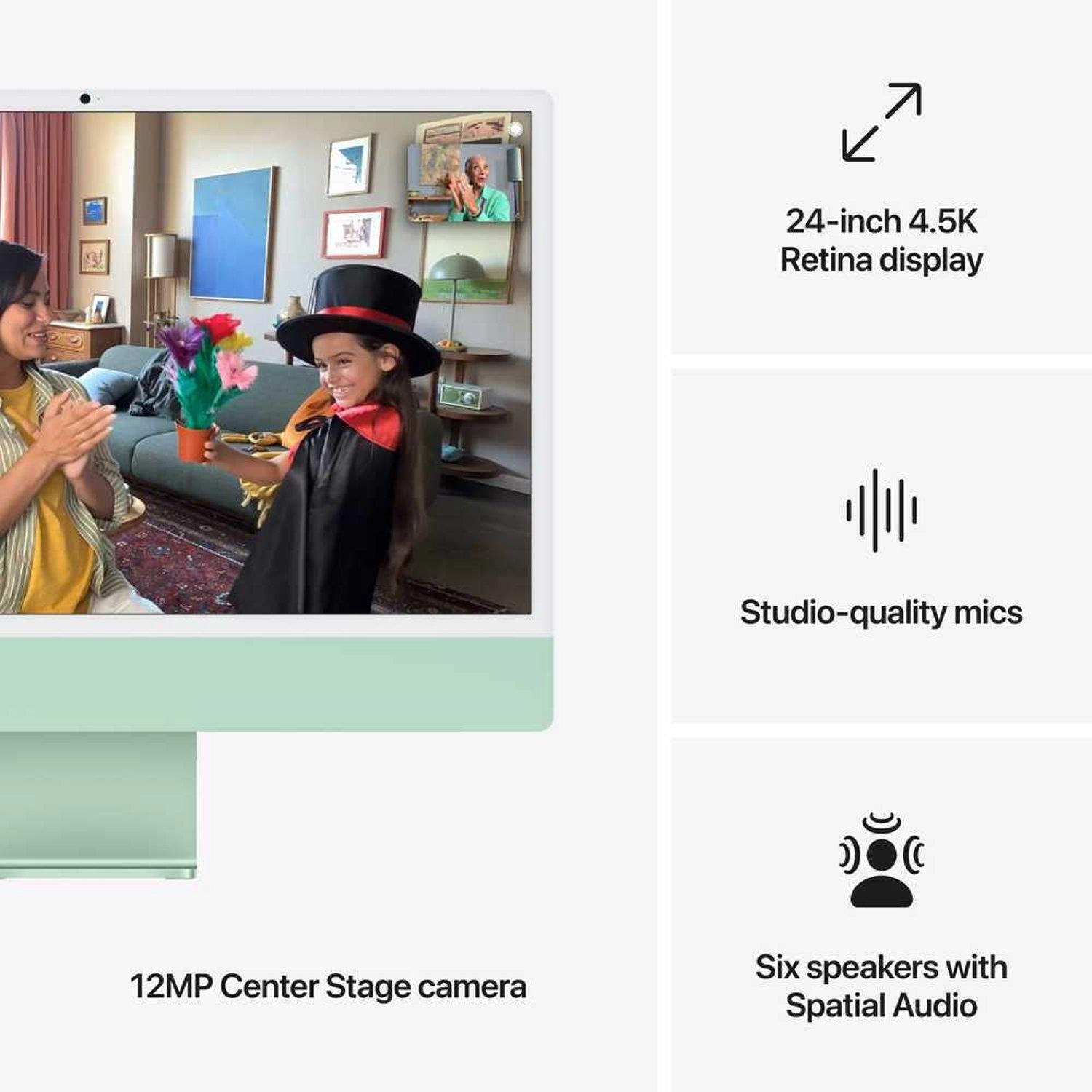 iMac 24-inch M4 10-core CPU and 10-core GPU, 24GB, 512GB SSD - Green
