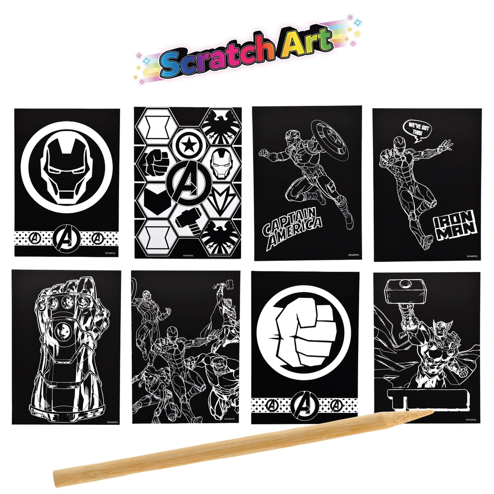 Avenger Scratch Scribble - 3+ years 8 pcs