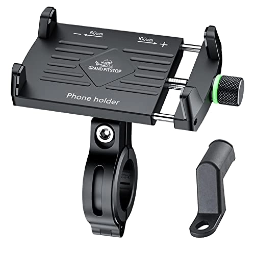 Motorcycle Phone Holder - Compatible with 4" to 6" Phone 360° Phone Protection Aluminium Clamp