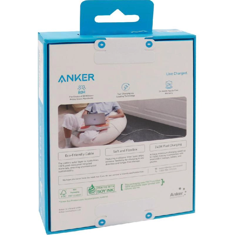 Charge Cable 240W USB-C to USB-C 1.8m Braided