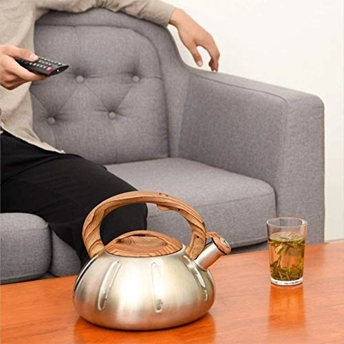 Whistling Tea Kettle - Wooden stainless steel 2.5L