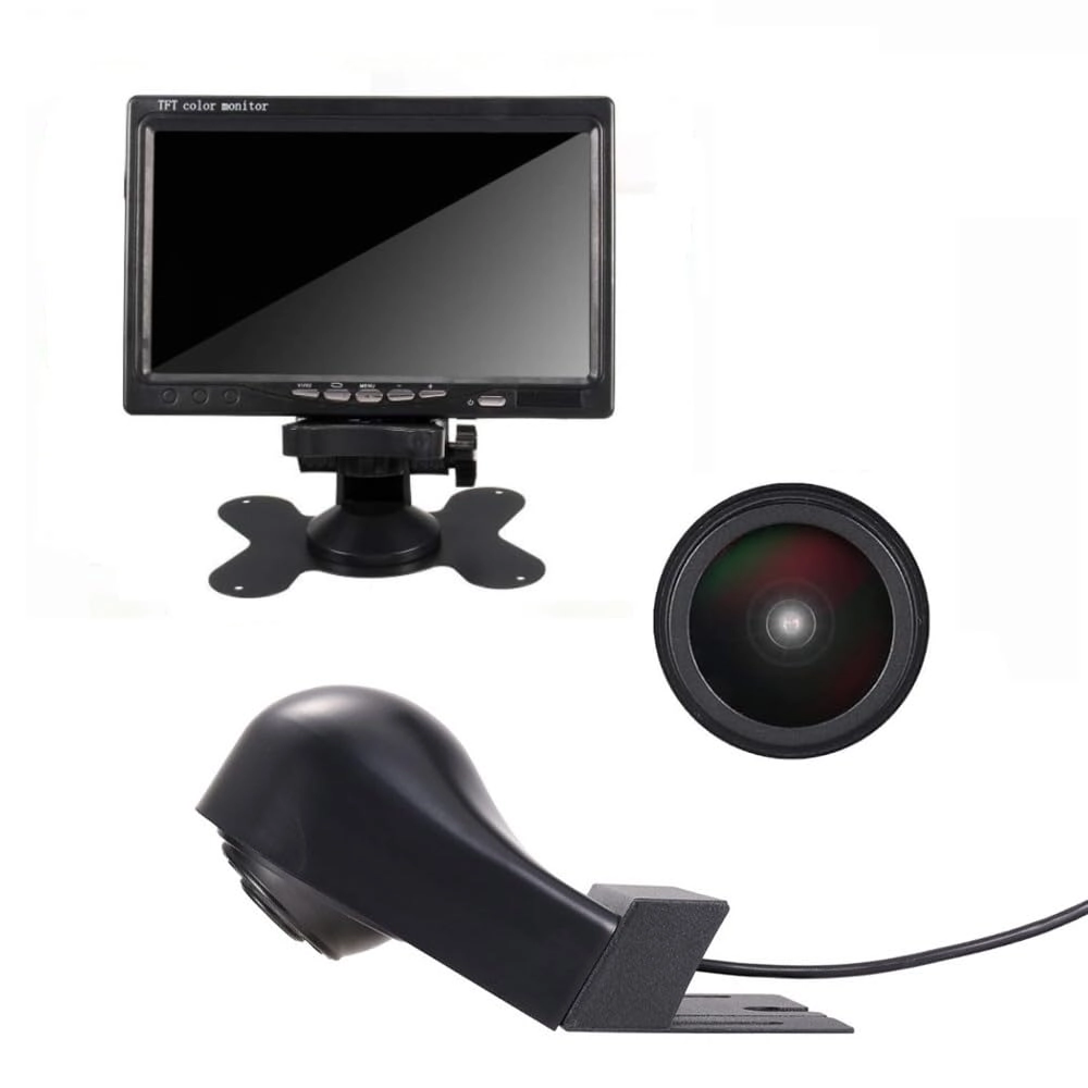 Reversing Camera + LCD Colour Display Monitor - Night vision AHD video signal or CVBS signal 1280 x 720 pixels
