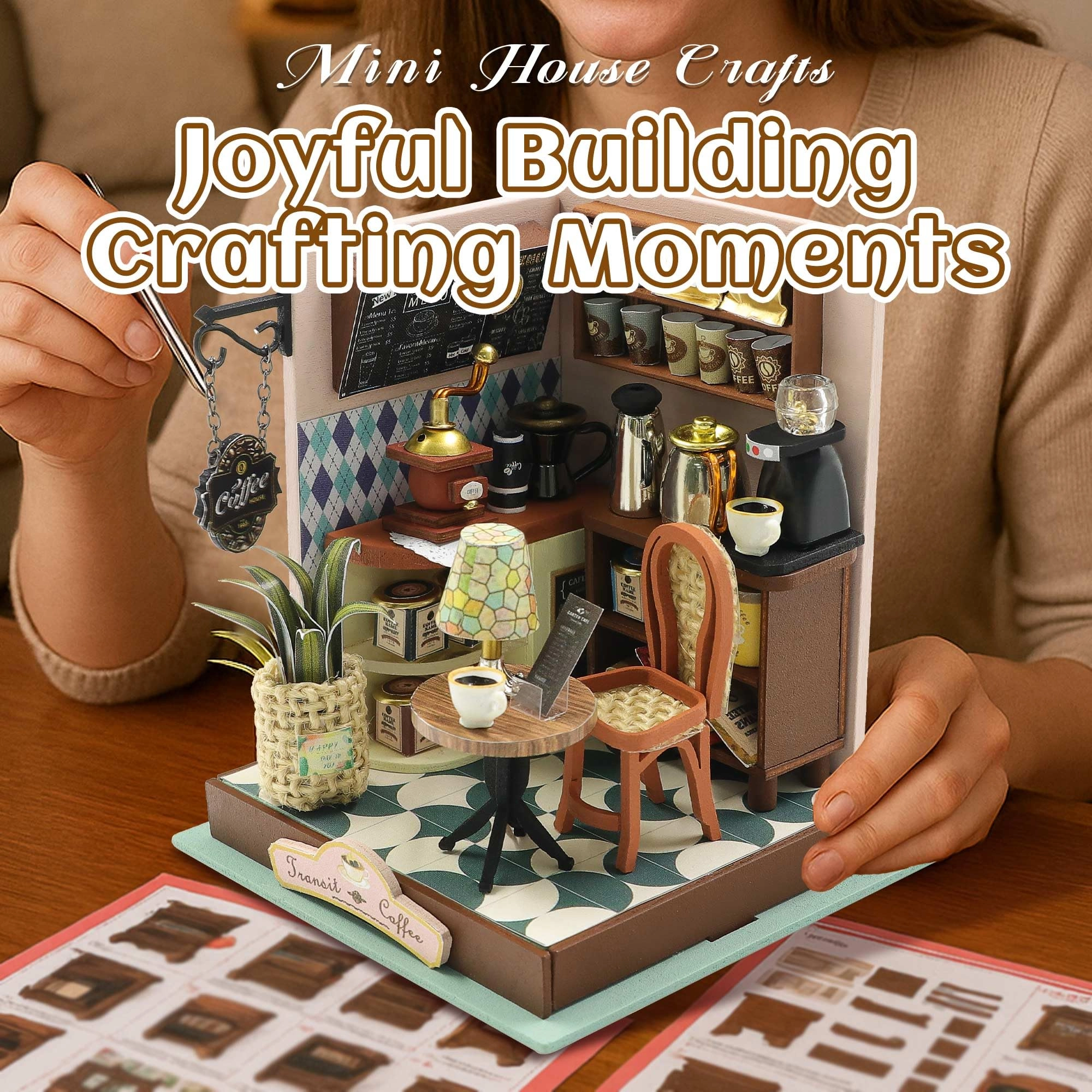 DIY Miniature House Kit - Vintage Coffee Shop