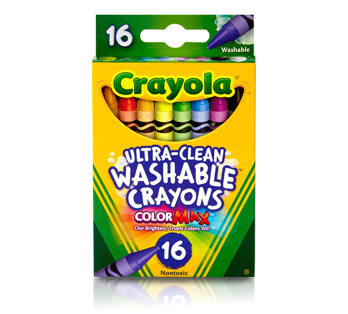 Ultra-Clean Washable Large Crayons - 16 Ct