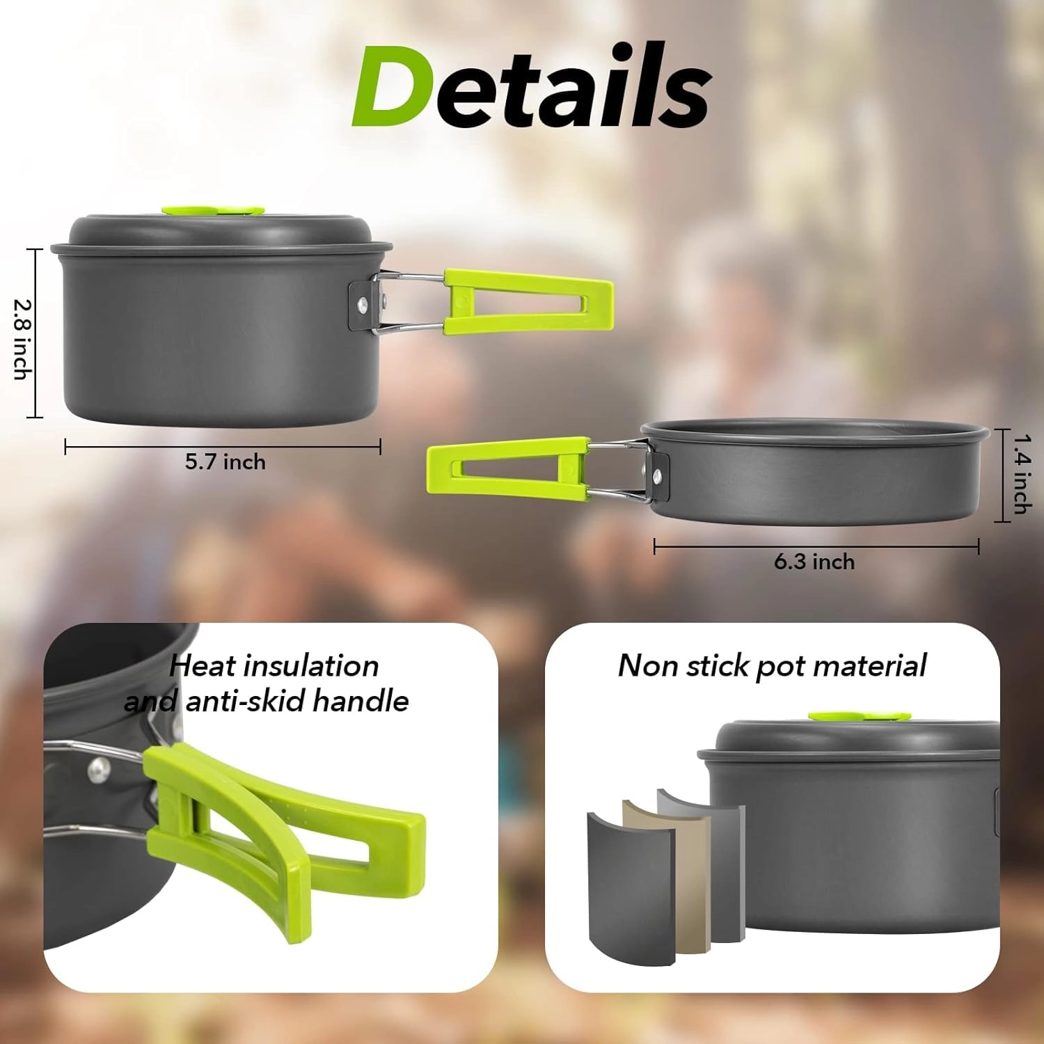 Mess Kit - 15pcs 1.9L