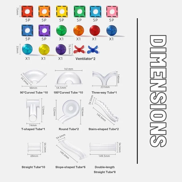 Magnetic Tiles Marble Run Edition - 100 pcs