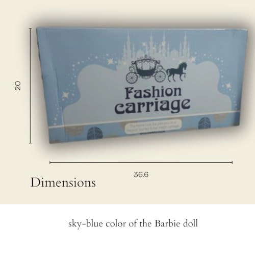 Dreamtopia Unicorn Horse Carriage - Plastic + Dreamtopia Doll - Removable Skirts Ages 36+