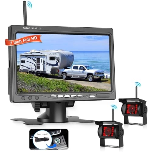 Wireless Backup Camera + IPS Display - IR Night Vision Wireless 1080P