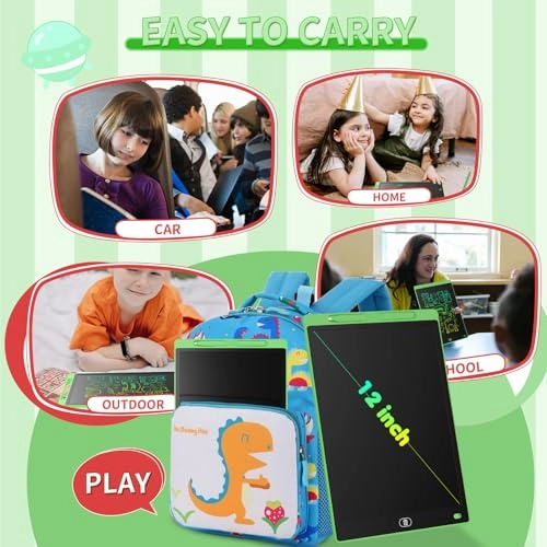 LCD Colorful Writing Graphic Tablet - 12 Inches Blue & Green Pack